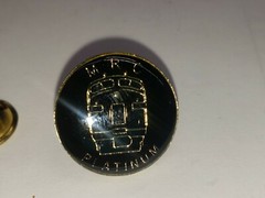 MRC HAT PIN PINBACK BLACK AND GOLD PLATINUM SERIES LOCOMOTIVE COLLECTABLE PIN