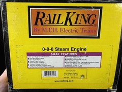 MTH RailKing 30-1313-1 Pennsylvania PRR 0-8-0 steam engine #6556 PS2 LNIB
