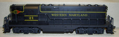 Atlas / Kato HO Western Maryland EMD GP-7 Locomotive #21, Excellent In Box 8218