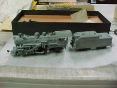 Roundhouse HO 4-4-2 Steam Locomotive Kit ( started )