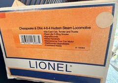 Lionel 6-18083 C&O Chesapeake Ohio 4-6-4 Hudson Steam Loco Tender O Gauge
