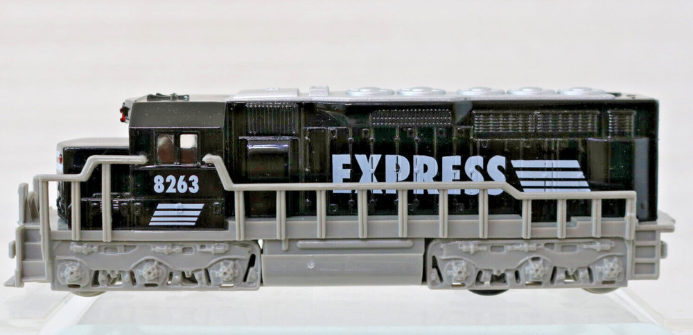 Freight Locomotive Pull Back Power Black & Silver 8263 Express Die Cast