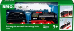 NIB BRIO WORLD Battery Operated Steaming Train #33884 ‘Real Cool Steam’