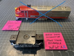 Marx O Train 1095 99 2002 901 Diesel Locomotive Engine TRUCK ASSEMBLY PART LotA2