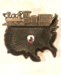 Vintage Union Pacific Locomotive No. 119 Utah Transcontinental Railroad Ashtray
