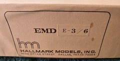 Hallmark Models HO Brass EMD E-3/6 Diesel Loco Set w/OB NO Foam Built by Kumata
