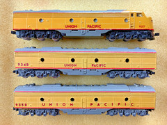 CON-COR N-SCALE EMD,E8 SET A&B + B UNITS (B DUMMY) UNION PACIFIC #927,#934B,935B
