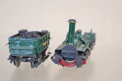 VINTAGE SCRATCH BUILT NON POWERED HO GAUGE SNCF NORD 2-2-2 LOCOMOTIVE 122 op
