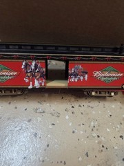 Hawthorne Village Budweiser Train Locomotive & Tender & Cars Holiday