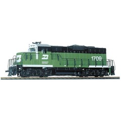 Burlington Northern Green White Locomotive