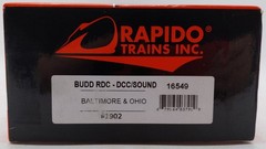 Rapido Trains 16549 HO Baltimore & Ohio Budd RDC #1902 w/DC/DCC/Sound EX/Box