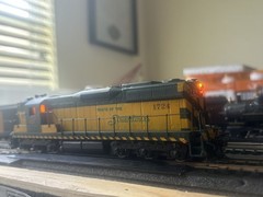 BRASS /Painted HO Trains INC EMD SD-9 Chicago Northwestern, Runs Well