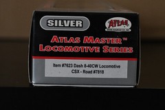 HO Atlas CSX Dash 8-40CW — Master Series – Silver – R/N 7818