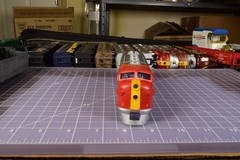 HO SHELL by Athearn Santa Fe red War Bonnet, no cab num or inserts
