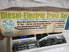 1959 Marx Diesel Electric Train Set Santa Fe🏵 41831 Remote Control 50w + Extras