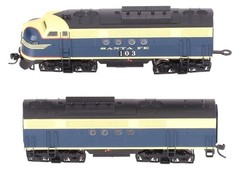 InterMountain 69001-04 N Scale ATSF “Catwhisker II” FT A/B Locomotives #103 EX