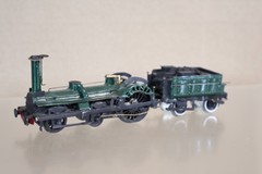 VINTAGE SCRATCH BUILT NON POWERED HO GAUGE SNCF NORD 2-2-2 LOCOMOTIVE 122 op