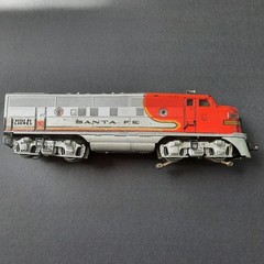 1950 Lionel Train Engine 2343 F3 Diesel Non Powered Dummy Unit Santa Fe O Gauge