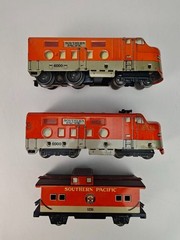 Marx 6000 Southern Pacific A-A Diesel Set Caboose Tested No Box