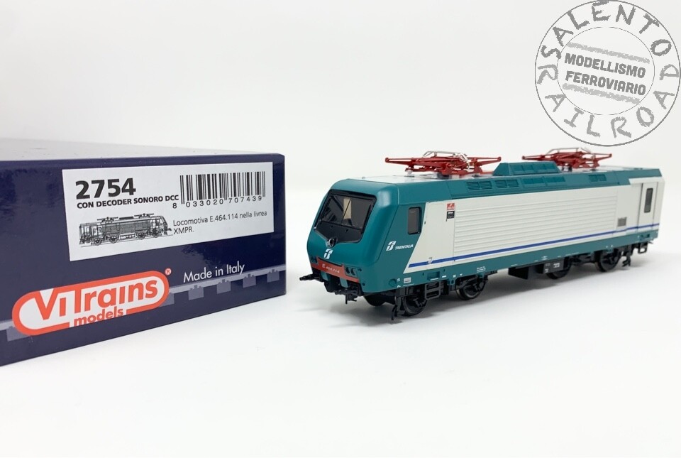 VITRAINS 2754 Locomotive FS Trenitalia E464 114 Livrée Xmpr DCC Sound