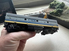 Athearn HO Scale F7A Diesel Engine CSX #116,F-7B #119,Custom ,Detailed, Dummies