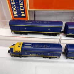 Lionel 6-18117 Santa Fe Blue F-3 ABBA Diesels O Gauge Used Conventional RS #200