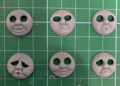Custom HO/OO Bachmann Thomas & Friends Thomas Magnetic Faces Set of Six