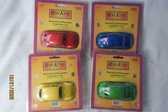 RailKing by MTH Operating Volkswagen Inspection Cars Set of 4 – All New in Box