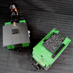 LGB #2017D Green 0-4-0 #6 LOCO with Power Tender & Original Box MINTY 1987