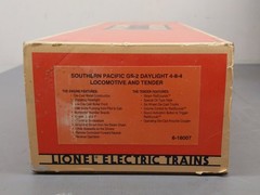 Lionel 6-18007 O Gauge SP Daylight 4-8-4 Steam Locomotive & Tender #4410 EX/Box