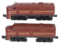 Lionel 6-18901 O Gauge Pennsylvania AA Alco Diesel Locomotive Set #8901/8902 EX