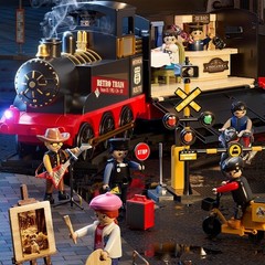 Retro Style Track Train Toy Set Manual Operated Safe Material For Children
