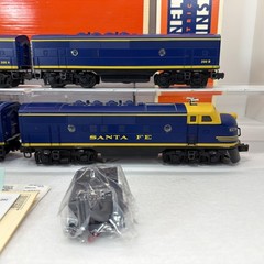 Lionel 6-18117 Santa Fe Blue F-3 ABBA Diesels O Gauge Used Conventional RS #200