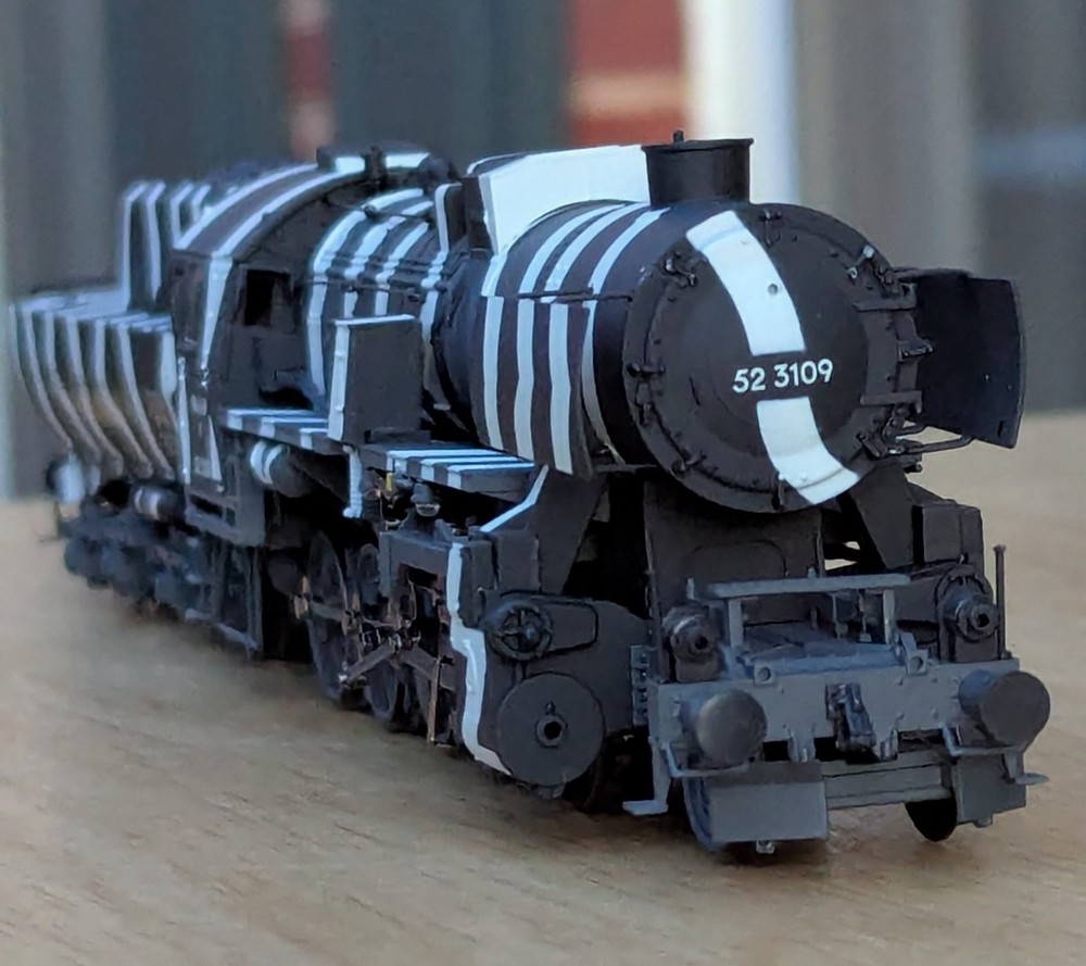 LILIPUT WW2 ZEBRA GERMAN DRG BR-52 DB STEAM LOCOMOTIVE DC L131524 ROCO HO SBB