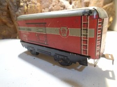 MARX VINTAGE PINPLATE LITHOIGRAPH PENNSYLVANIA BOX CAR No 37961 5-193-5