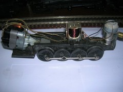 LIONEL POST WAR LOCO PARTS LOT#R7 BERKSHIRE 736 FRAME RUNS SMOKES