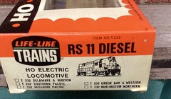 HO Life-Like, RS-11 Diesel, DELAWARE & HUDSON Shell & Chassis only