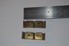 BRASS HO 6 WHEEL TRUCK FRAMES PAIR