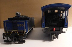 Bachman 4-6-0 Locomotive & Tender ~ New Jersey Central Rd# 833 ~ Restore – G