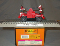 MTH 30-2573 Christmas #1225 Santa & Elf “Bump-N-Go” Hand Car O/027ga wks/ Lionel