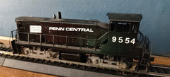 HO Scale Alco Brass Penn Central SW 1000 Diesel locomotive no 9554