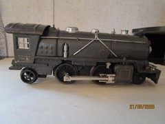 Lionel, O Gauge, 249E Gun Metal Gray Loco ONLY w/Nickel Trim