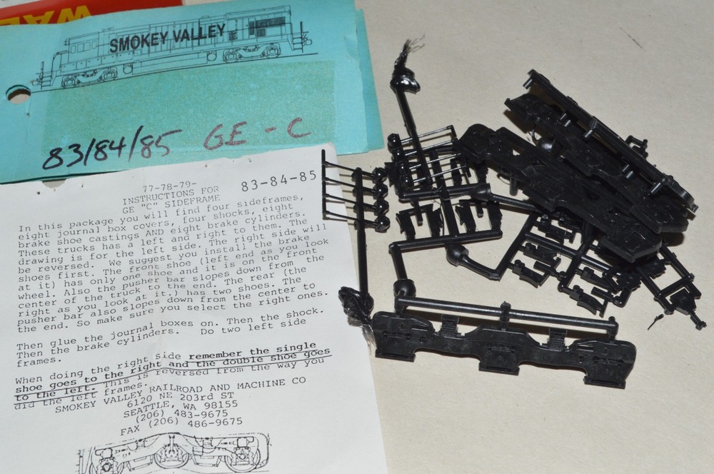 HO scale locomotive PARTS Rail Power Products GE C FB-3 truck sideframes set