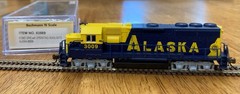 N Scale Bachmann Alaska Railroad EMD GP40 #3009 Blue & Yellow paint, Sale price