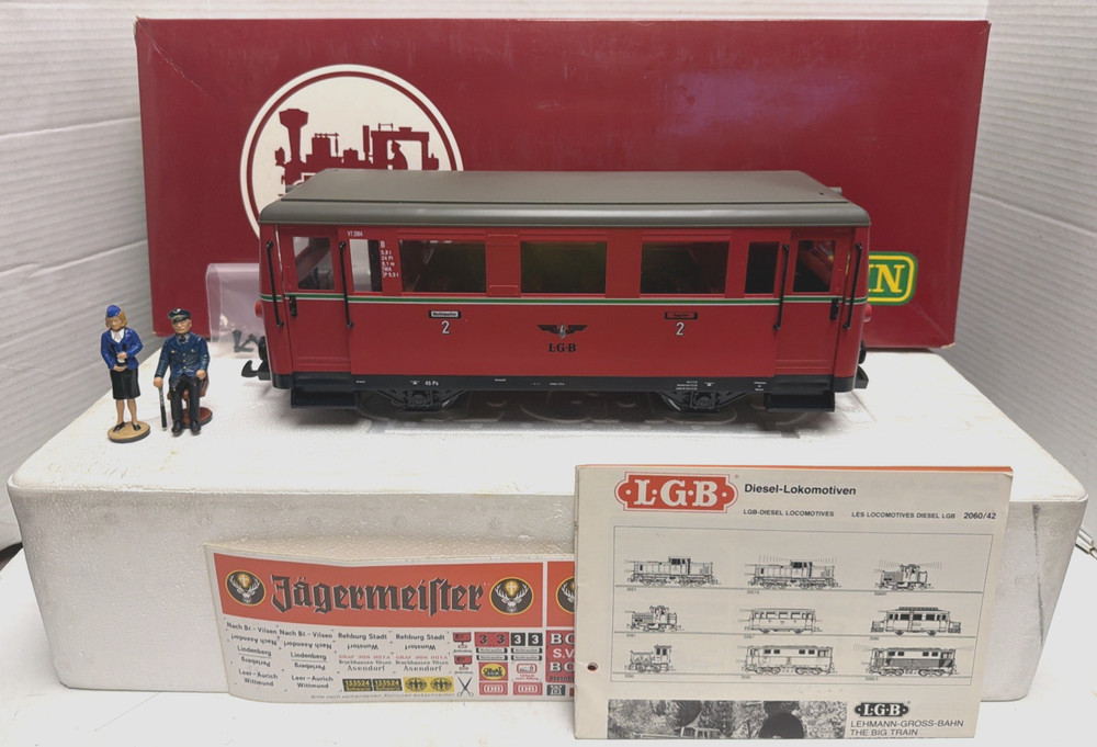 LGB G-GAUGE 2064 RED TRIEBWAGEN MOTORIZED RAILBUS – LNIB
