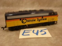 E45B VINTAGE BACHMANN HO SCALE DIESEL ENGINE LOCOMOTIVE C&O 7071 CHESSIE SYSTEM