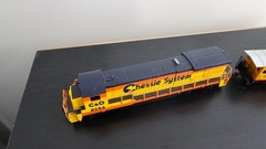 Bachmann EMD GP-18 Diesel HO Locomotive, C&O Chessie System #8256 & Caboose Set