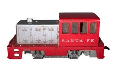 Santa Fe Red & Silver Model Train Locomotive Made In Yugoslavia