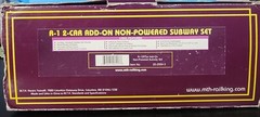 Rail King by MTH No. 20-2554-3 / R-1 / 2-Car Add-On Non-Powered Subway Set