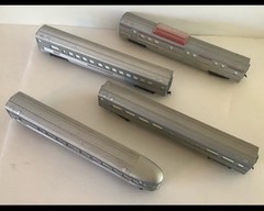Vtg Lionel #0712, 0713, 0714, 0715 Sante Fe Illuminated Cars Model Train ***tk